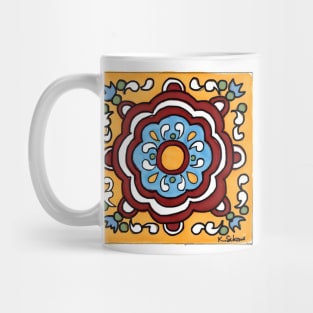 Golden Talavera Mug